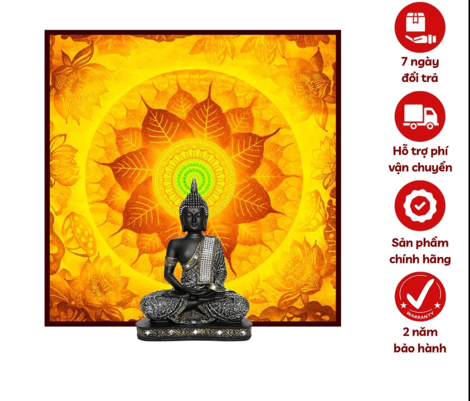 Đèn Hào Quang Phật Tâm Sen Cho Tượng Phật Nhỏ Từ 3 - 5 Tấc